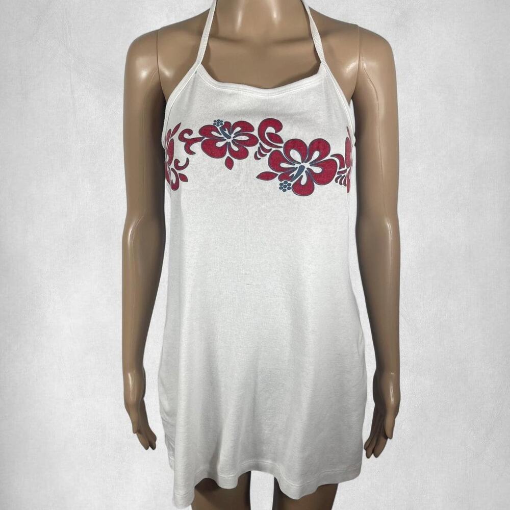 White red floral halter